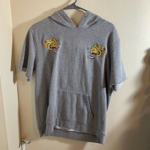 Short Sleeved Kanji Tiger Hoodie